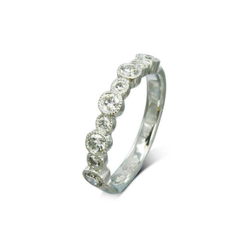 Vintage Eternity Ring Ring Pruden and Smith 55% Half Eternity 0.75cts approx.  
