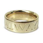 Engraved Wedding Ring Letter Decoration Ring Pruden and Smith   