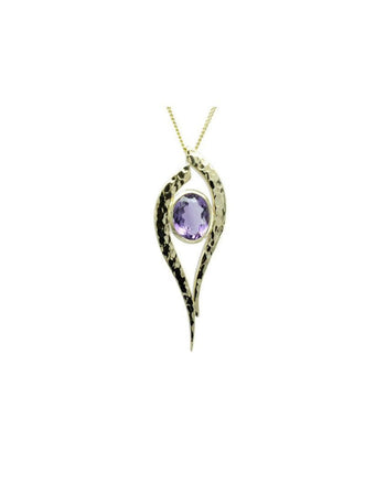 Forged Amethyst Gold Pendant Pendant Pruden and Smith   