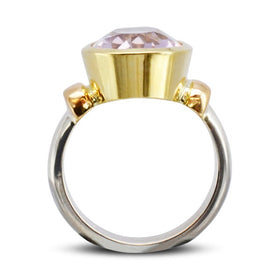 Amethyst Two Colour Gold Dress Ring Ring Pruden and Smith   