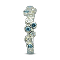Water Bubbles Aquamarine Eternity Ring Ring Pruden and Smith   