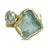 Aquamarine Chunk Diamond Stacking Dress Ring by Pruden and Smith | Aquamarine-chunk-and-diamond-dress-ring.jpg