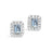 Aquamarine and Diamond Cluster Earstuds by Pruden and Smith | AquamarineClusterEarstuds.jpg