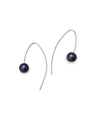 Black Pearl Drop Earrings Earring Pruden and Smith   