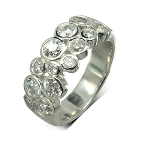 Bubbles Platinum Diamond Eternity Ring Ring Pruden and Smith   