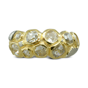 Old Cut Diamond Chunky Eternity Ring Ring Pruden and Smith   