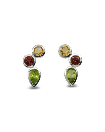 Rubover Citrine, Garnet and Peridot Earrings Earring Pruden and Smith   