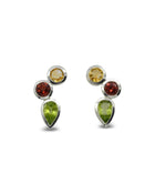Rubover Citrine, Garnet and Peridot Earrings Earring Pruden and Smith   