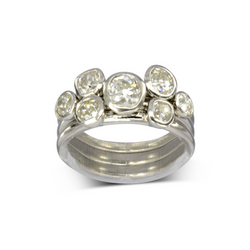 Rose Cut Diamond Stacking Ring Ring Pruden and Smith   