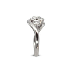 Spiky Diamond Platinum Cluster Ring Ring Pruden and Smith   