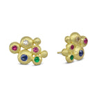 Ruby Emerald Sapphire Diamond Earstuds by Pruden and Smith | Colourful-Gold-Nugget-Milti-Earstuds.jpg