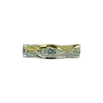 Trap Mixed Metal Diamond Eternity Ring (4mm) Ring Pruden and Smith   