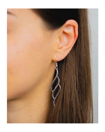 Silver Three Section Forged earrings Earring Pruden and Smith   