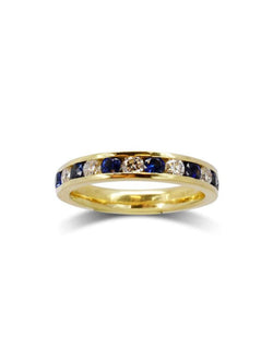 Sapphire and Diamond Eternity Ring Ring Pruden and Smith   