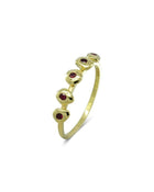 Pebble 9ct Yellow Gold Birthstone Ring Ring Pruden and Smith 9ct Yellow Gold October - Pink Tourmaline 