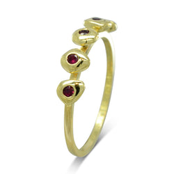 Pebble 9ct Yellow Gold Birthstone Ring Ring Pruden and Smith   