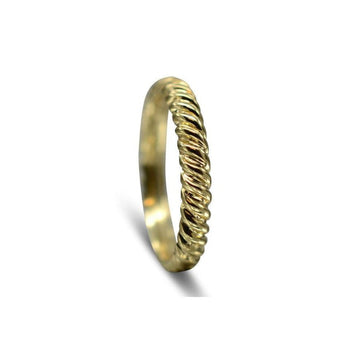 Twist 18ct Gold Wedding Ring Ring Pruden and Smith 18ct Yellow Gold  