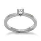 Dainty Platinum V Set Diamond Engagement Ring Ring Pruden and Smith   