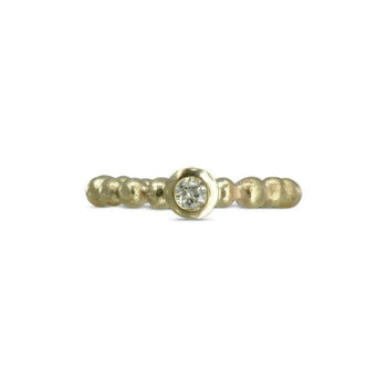 Nugget Dainty 9ct Gold and Diamond Ring Ring Pruden and Smith   
