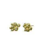 Nugget Yellow Gold Multi Diamond Stud Earrings Earring Pruden and Smith 18ct Yellow Gold  