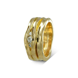Trap 18ct Yellow Gold Diamond Engagement and Wedding Band Set Ring Pruden and Smith   