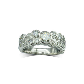 Water Bubbles Contemporary Diamond Eternity Ring Ring Pruden and Smith   