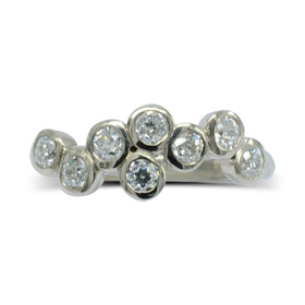Large Diamond Offset Eternity Ring Ring Pruden and Smith   