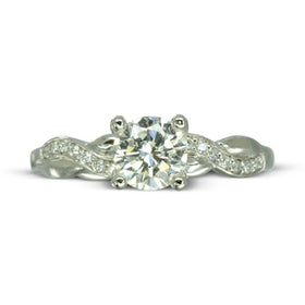 Diamond Double Twist Engagement Ring Ring Pruden and Smith   