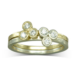 Gold Diamond Trefoil Ring by Pruden and Smith | DiamondWhiteandyellowgoldstackingrings.jpg
