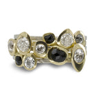 Pebble Black Spinel and Diamond Stacking Rings Ring Pruden and Smith   