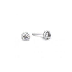 Platinum and Diamond Stud Earrings (3mm) Earring Pruden and Smith   