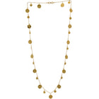 Opera Length Gold Disc Necklace Necklace Pruden and Smith   