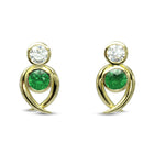 Emerald Diamond Spiky Earstuds by Pruden and Smith | Emerald-Diamond-Spiky-Earstuds.jpg