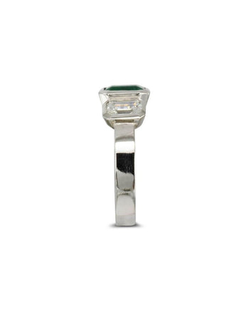 Trilogy Emerald and Diamond Ring Ring Pruden and Smith   