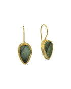 Pear Shaped Emerald Drop Earrings Earring Pruden and Smith   
