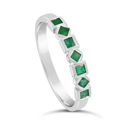 Emerald Eternity Ring Alternating Squares Ring Pruden and Smith   
