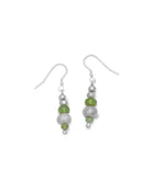 Nugget Faceted Peridot Dangly Earrings Earring Pruden and Smith   