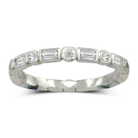 Fine Baguette Round Alternating Eternity Ring Ring Pruden and Smith   