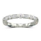 Dainty Alternating Baguette and Round Diamond Eternity Ring Ring Pruden and Smith   