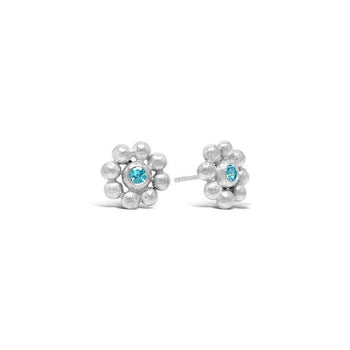 Flower Gemstone Stud Earrings Earring Pruden and Smith   