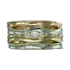 Trap Three Colour Gold Diamond Eternity Ring Ring Pruden and Smith   