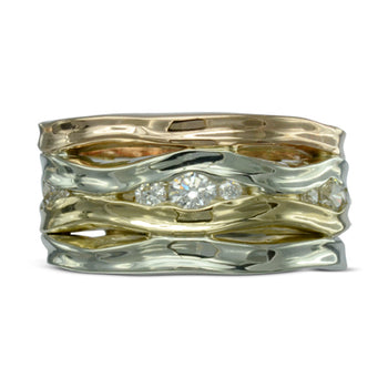 Trap Three Colour Gold Diamond Eternity Ring Ring Pruden and Smith   