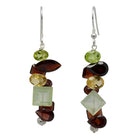 Garnet Citrine and Peridot Dangly Earrings Earring Pruden and Smith   