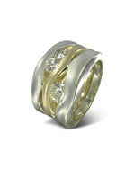 Trap Diamond Mixed Metal Dress Ring (1ct) Ring Pruden and Smith 9ct White Gold and 9ct Yellow Gold  