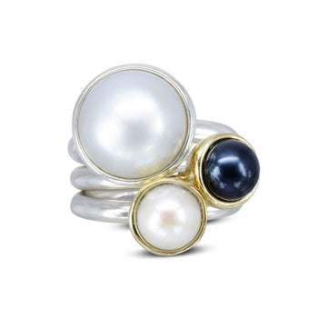 Pearl Stacking Ring Set (Large) Ring Pruden and Smith   