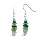 Roman Glass Button Dangly Earrings Earring Pruden and Smith   