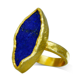 25mm Lapis Lazuli Marquise Dress Ring Ring Pruden and Smith   