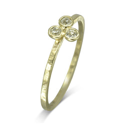 Gold Diamond Trefoil Ring by Pruden and Smith | GoldDiamondTrefoilRing.jpg
