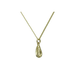 Hammered Teardrop 9ct Yellow Gold Pendant Pendant Pruden and Smith   
