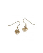 Nugget Yellow Gold Heart Drop Earrings Earring Pruden and Smith   